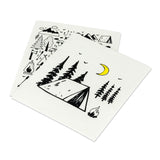 Torchons motifs camping, ensemble de 2