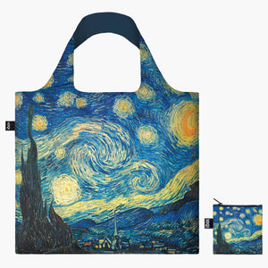 Sac de magasinage réutilisable avec pochette La nuit étoilée de Vincent Van Gogh